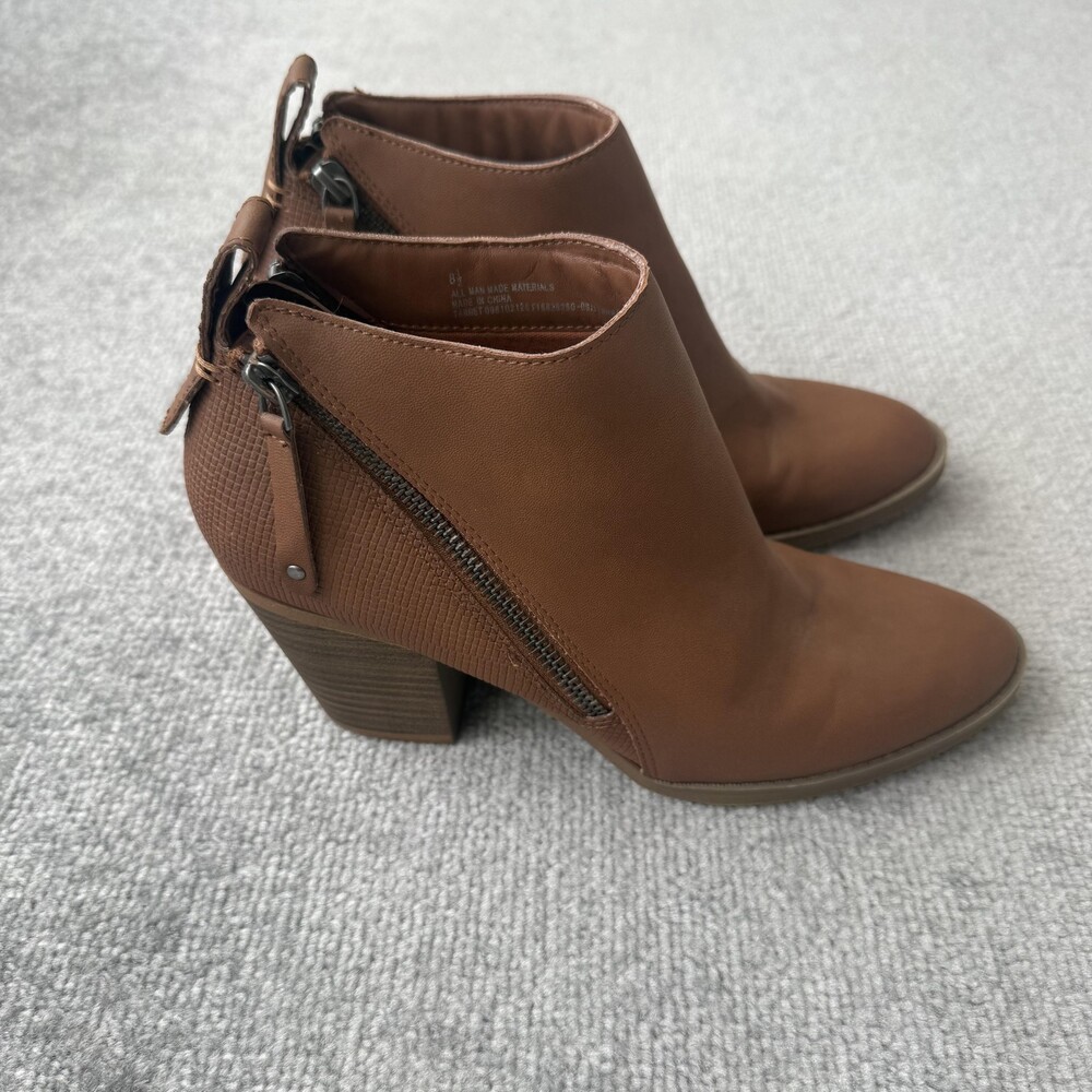 DV Boots Womens Size 8.5 Ankle Block Heel Booties Zip Textured Casual Shoes - Picture 3 of 13